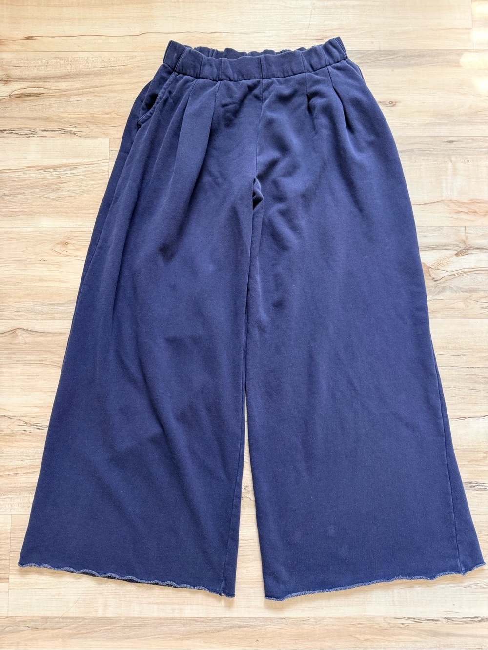 Aerie Street Trouser Wide-Leg Pants in Navy, Size M